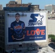 克里夫兰挂广告牌欢迎乐福加盟